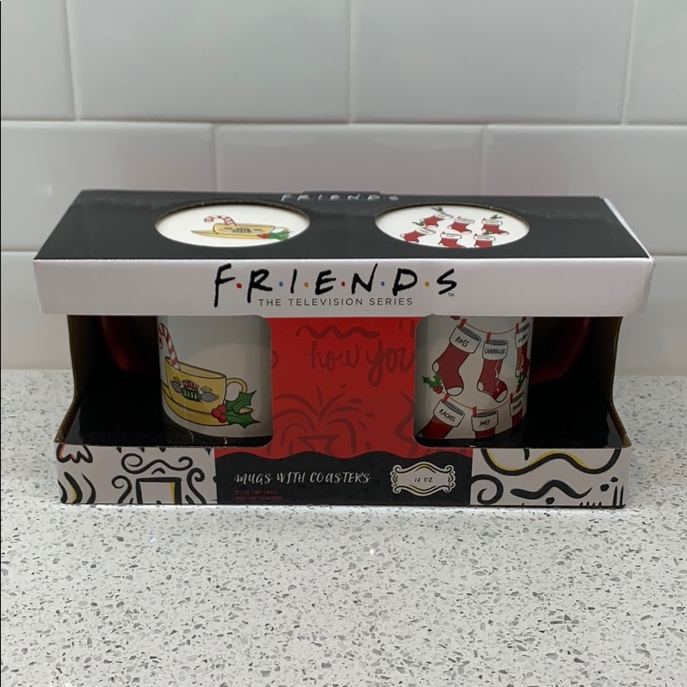 Friends Christmas Mugs & Coasters Boxed Set